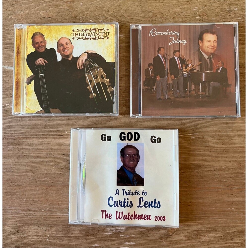 3 Christian Music CDs Dailey & Vincent Remembering Johnny Tribute Curtis Lents